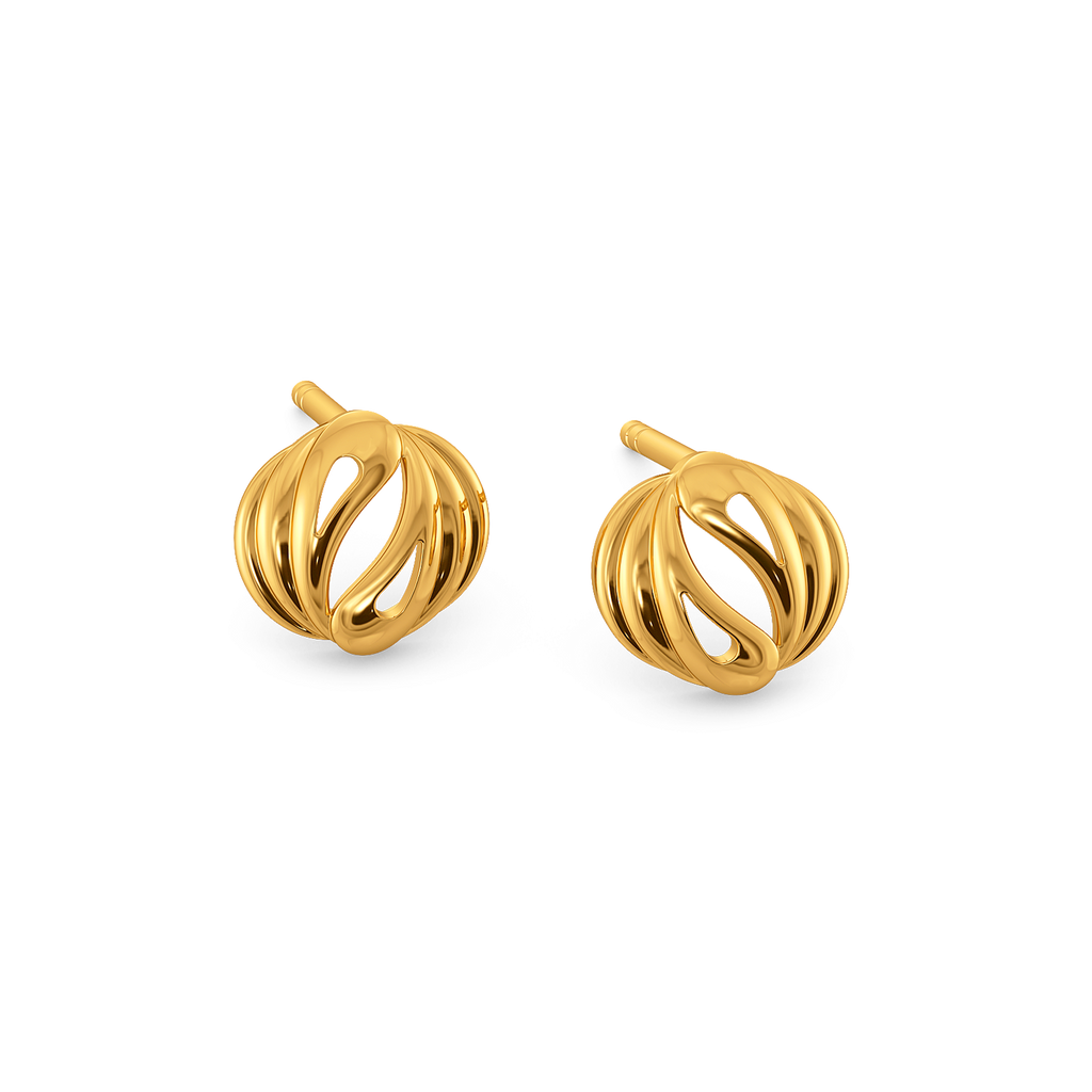 Draping Up Gold Earrings