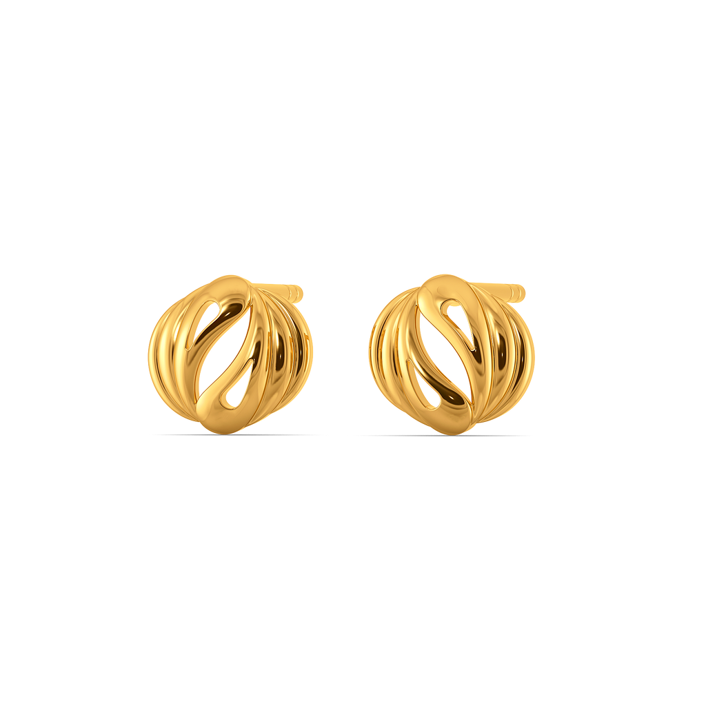 Draping Up Gold Earrings