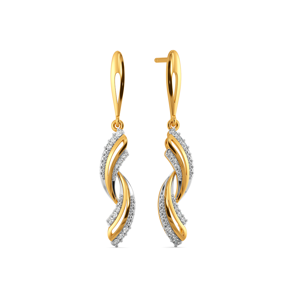Alluring Drapes Diamond Earrings