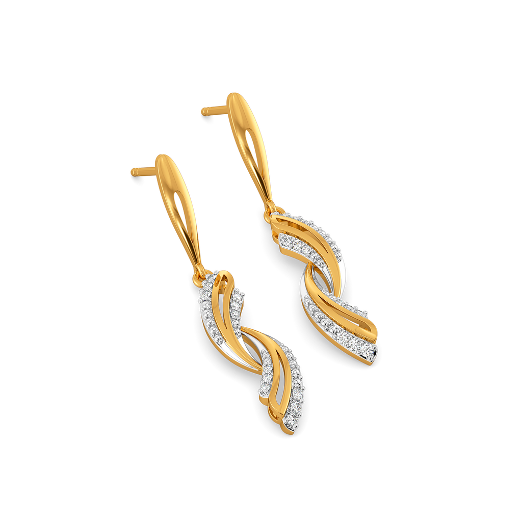 Alluring Drapes Diamond Earrings