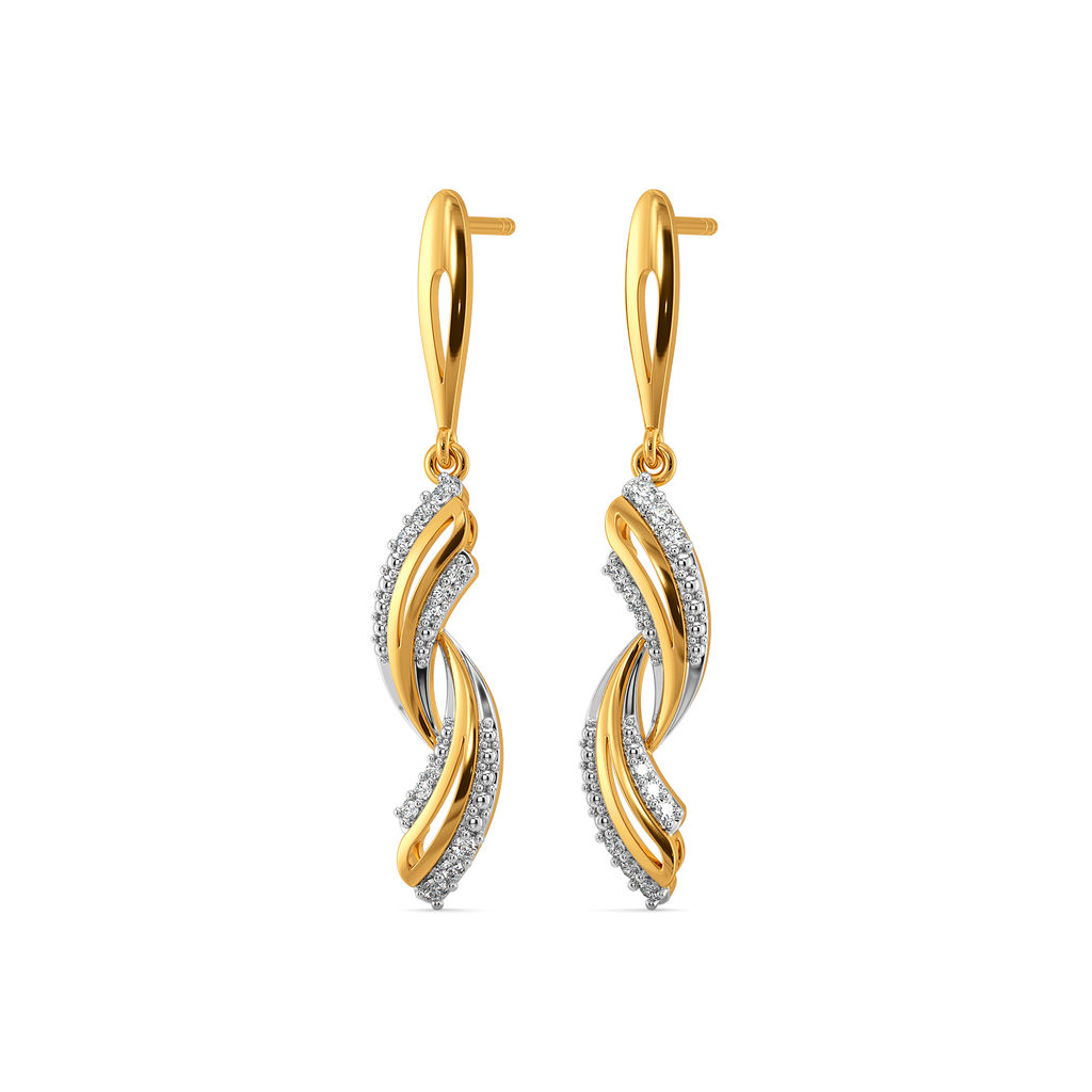 Alluring Drapes Diamond Earrings