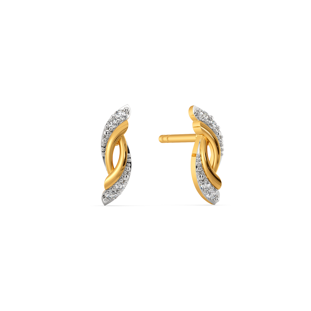Alluring Drapes Diamond Earrings