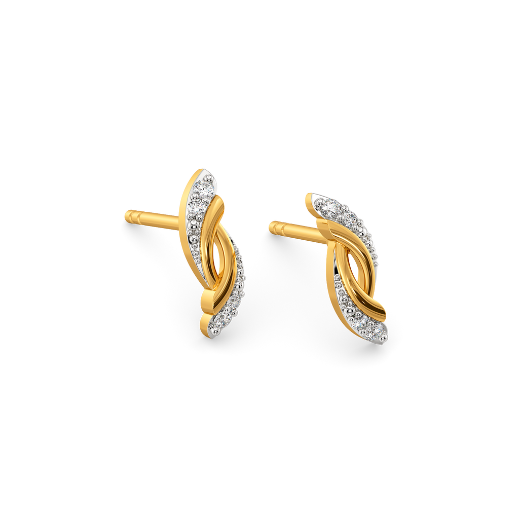 Alluring Drapes Diamond Earrings