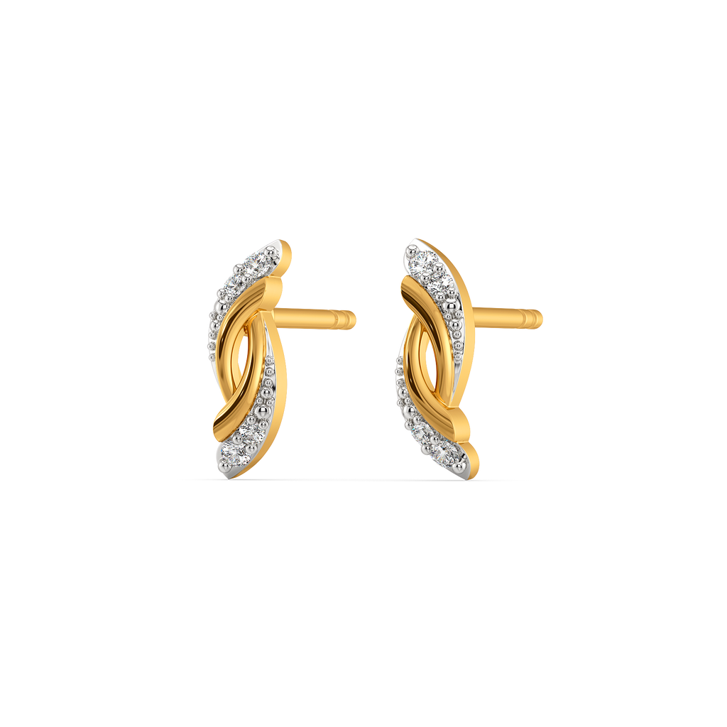 Alluring Drapes Diamond Earrings