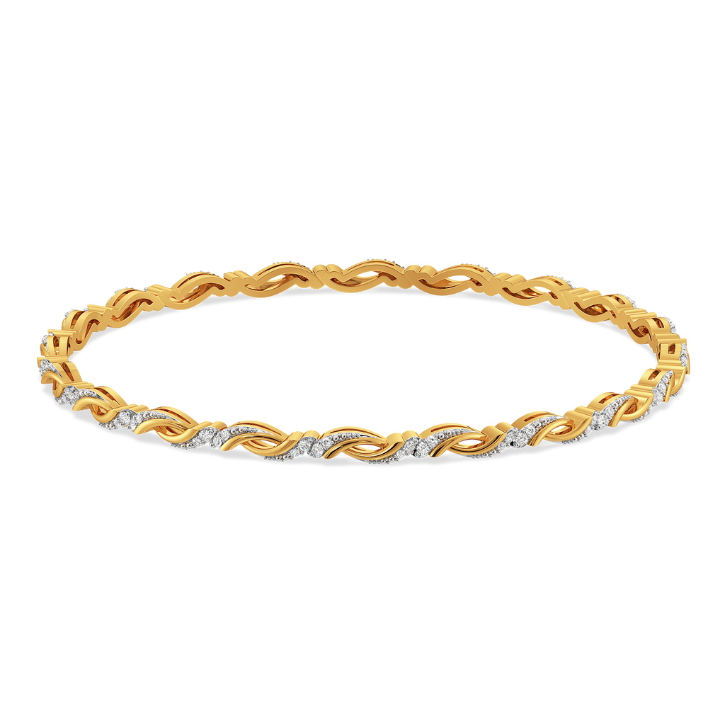Alluring Drapes Diamond Bangles