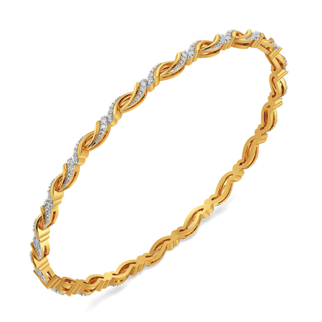 Alluring Drapes Diamond Bangles