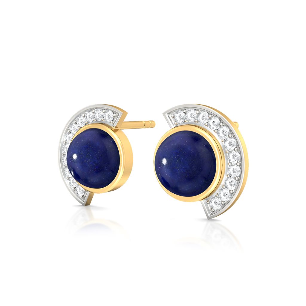 Fiery Blue Diamond Earrings