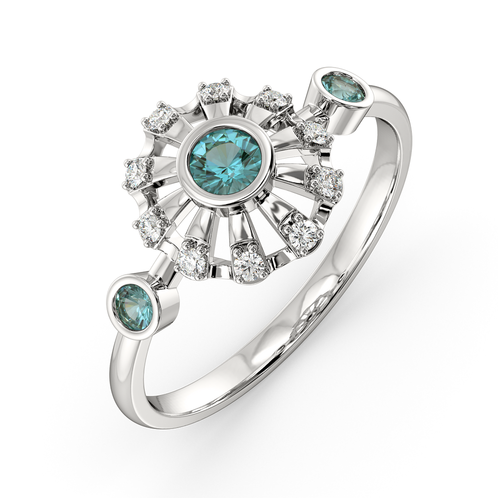 Too Blue to Ignore Diamond Rings