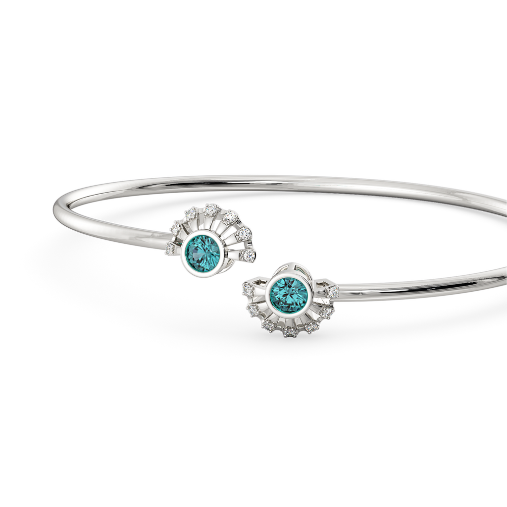 Too Blue to Ignore Diamond Bangles
