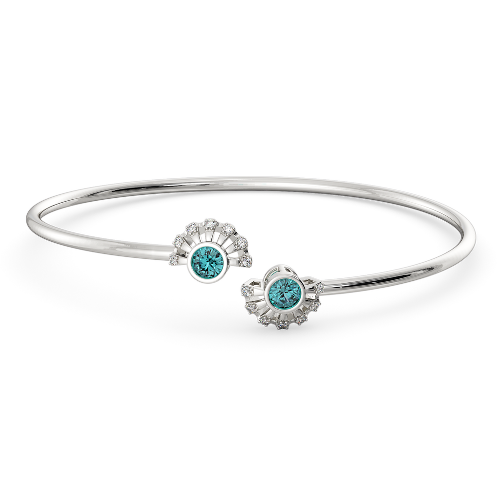 Too Blue to Ignore Diamond Bangles