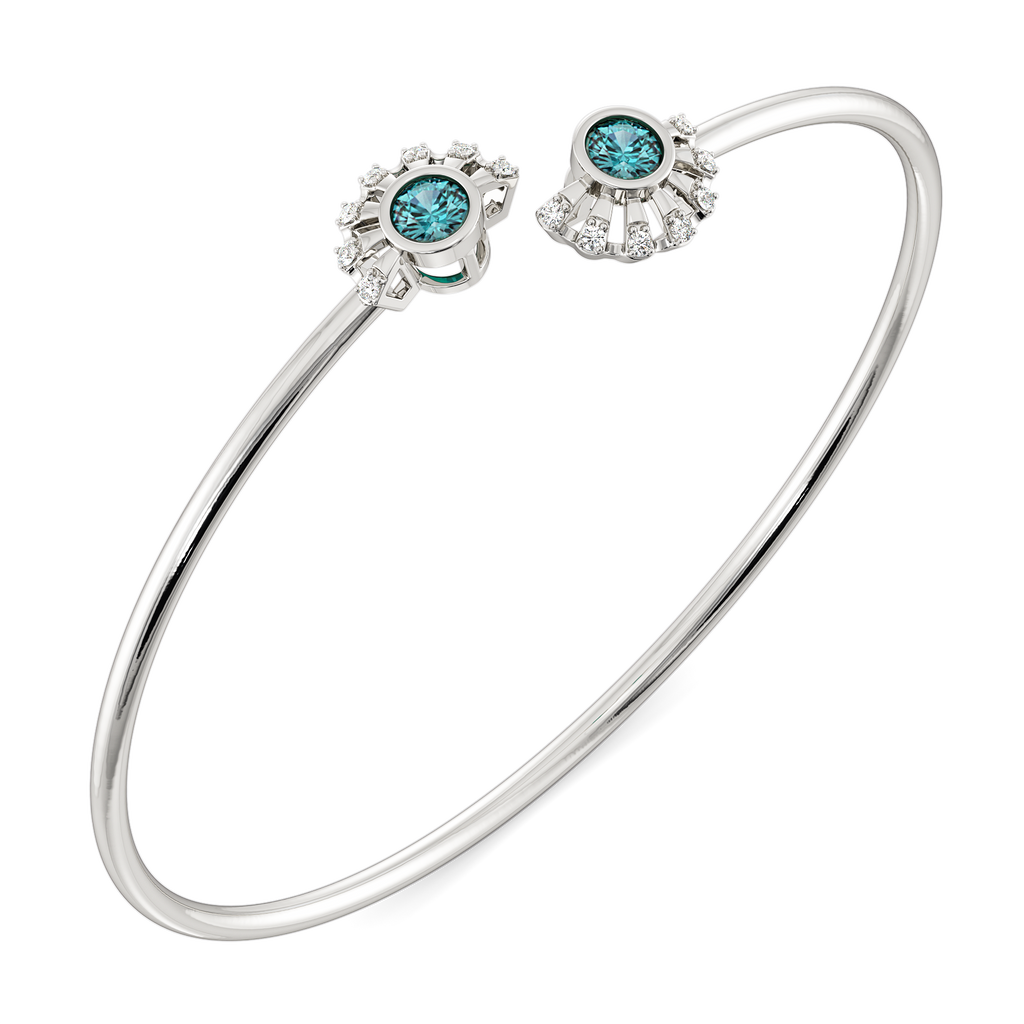 Too Blue to Ignore Diamond Bangles