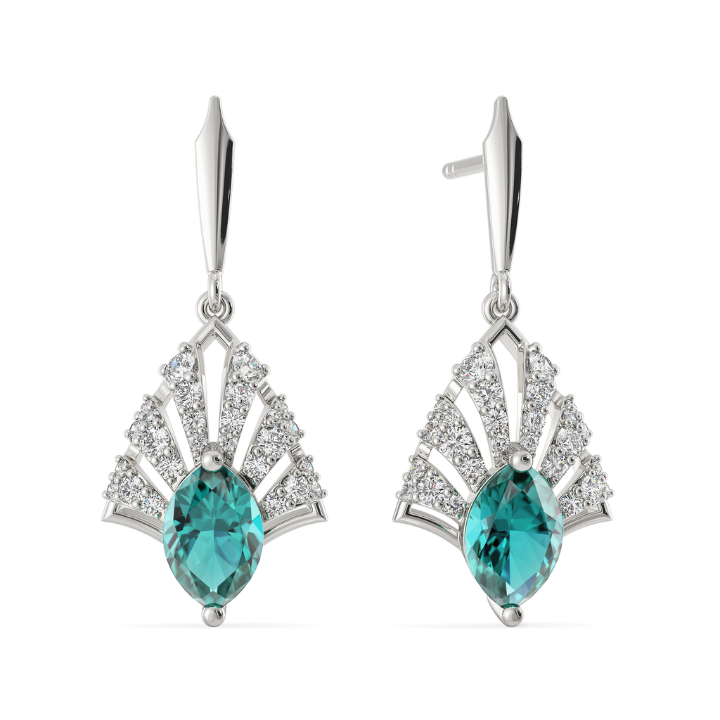 Dripping in Cerulean Confidence Diamond Earrings