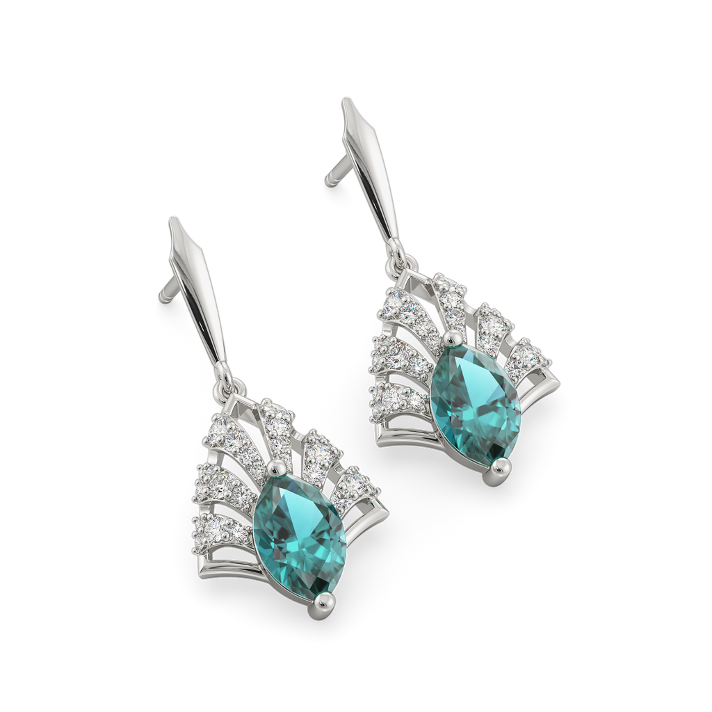 Dripping in Cerulean Confidence Diamond Earrings