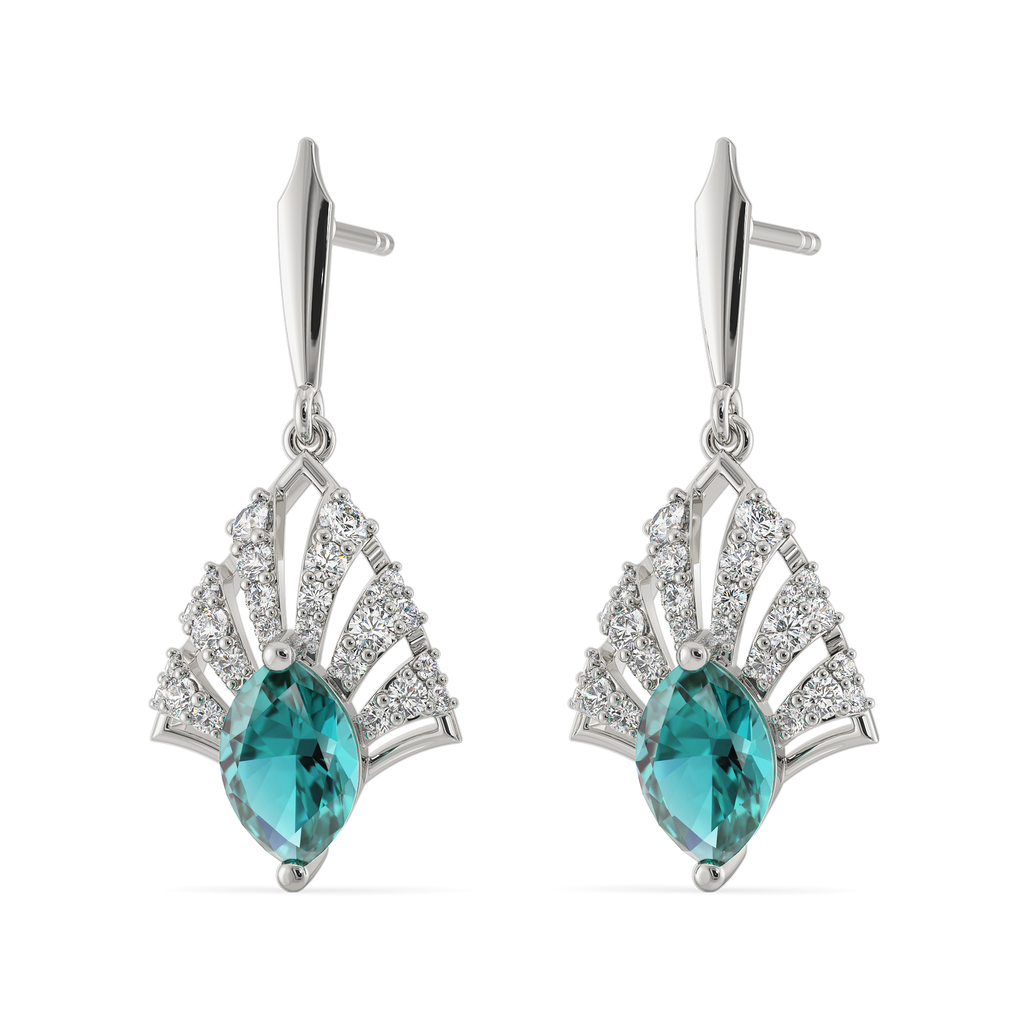 Dripping in Cerulean Confidence Diamond Earrings