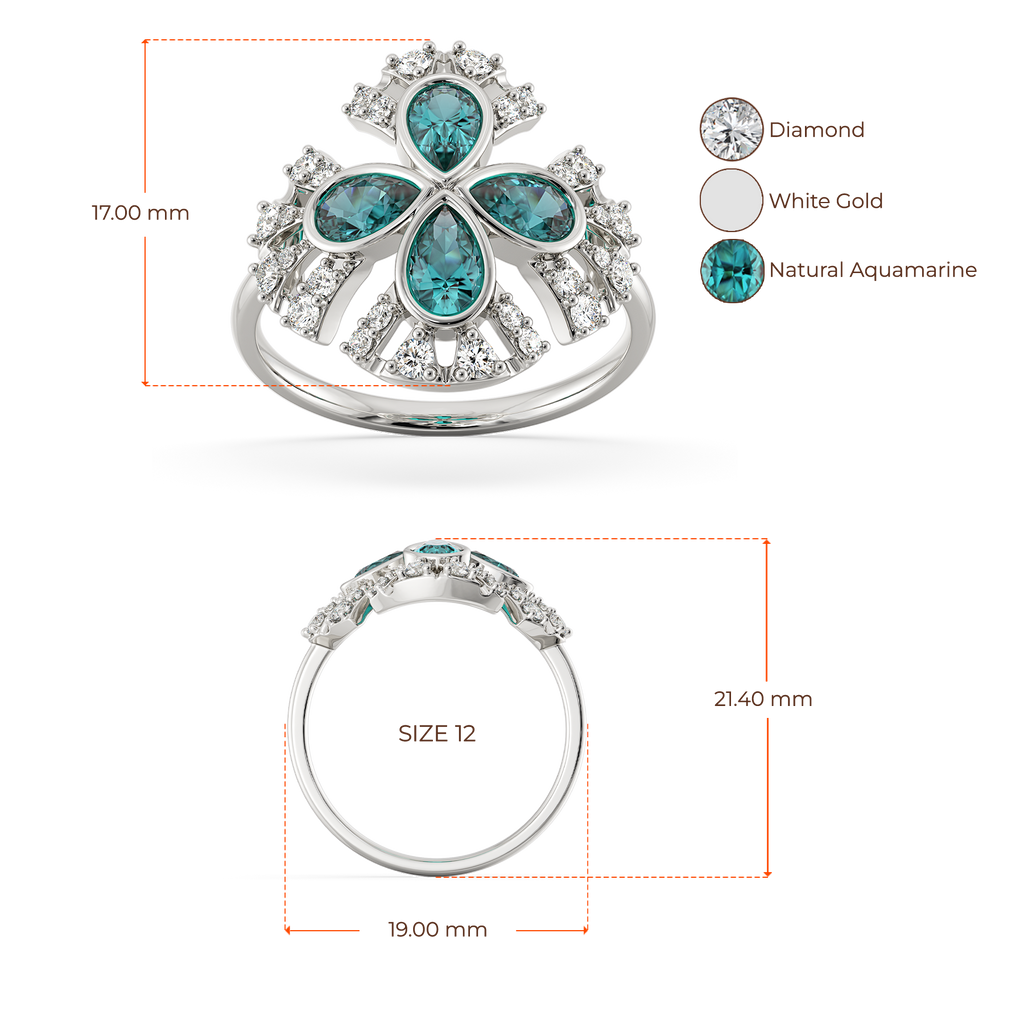 Cool in Cerulean Hues Diamond Rings image