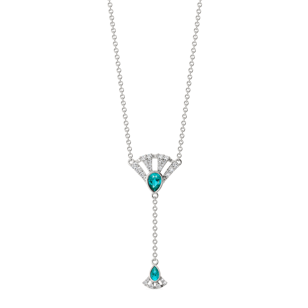 Cool in Cerulean Hues Diamond Necklaces
