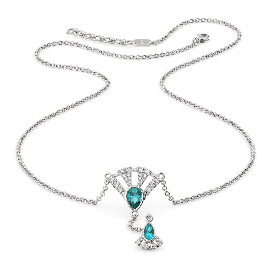 Cool in Cerulean Hues Diamond Necklaces