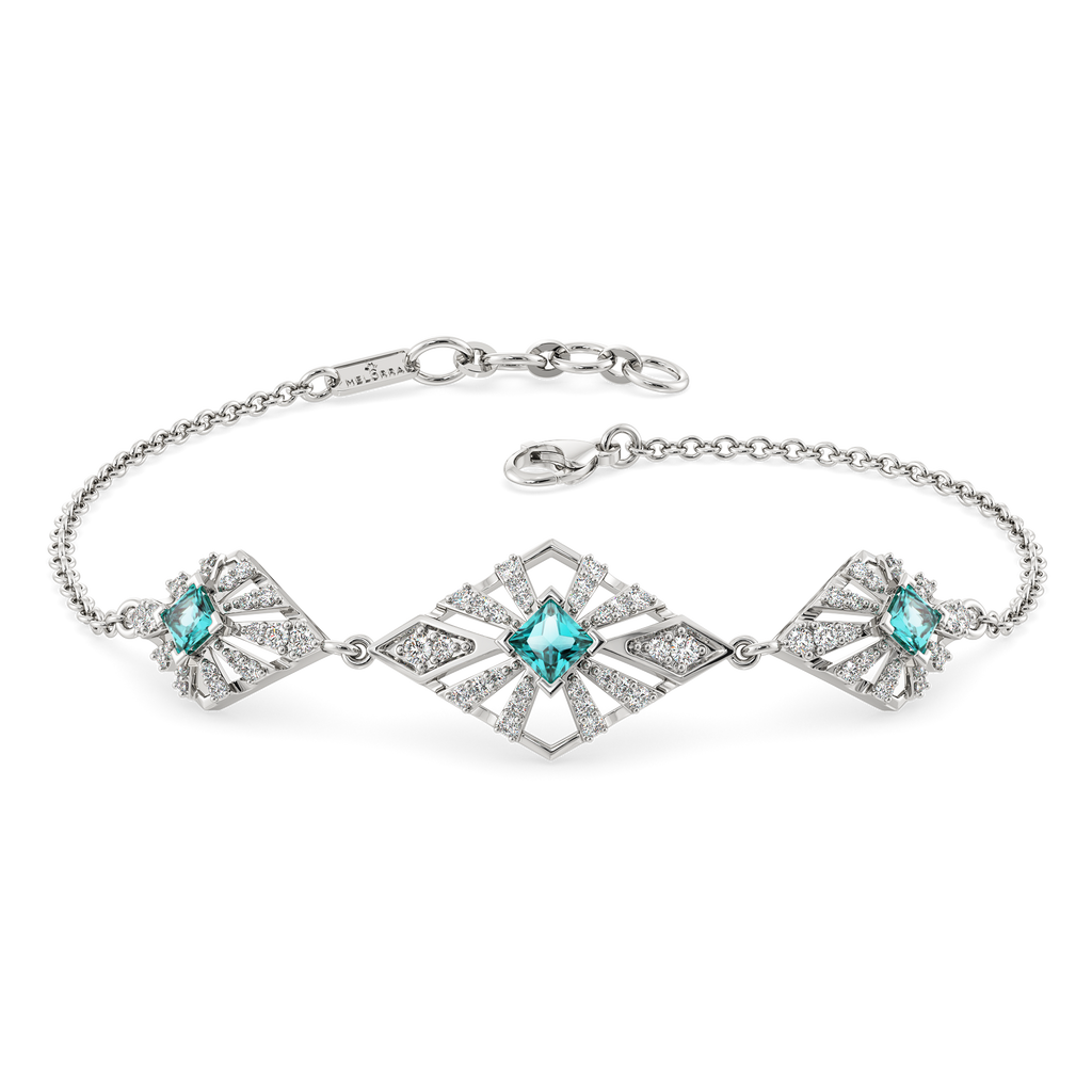 Styled in Cerulean Diamond Bracelets