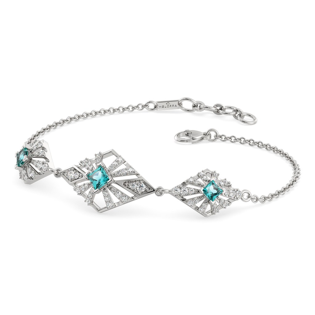 Styled in Cerulean Diamond Bracelets