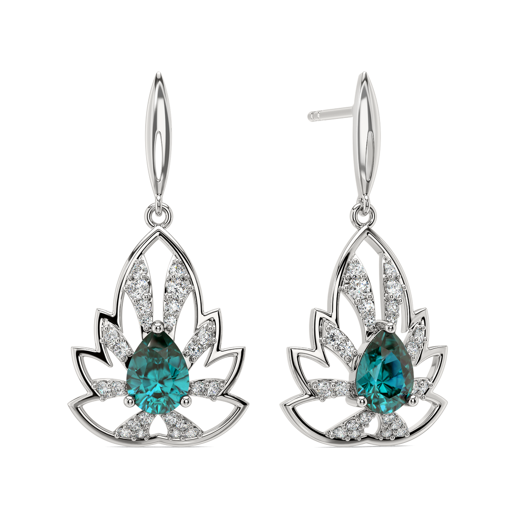 Serving Looks in Cerulean Diamond Earrings