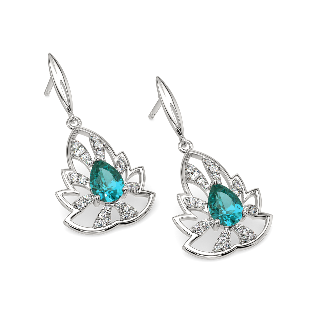 Serving Looks in Cerulean Diamond Earrings