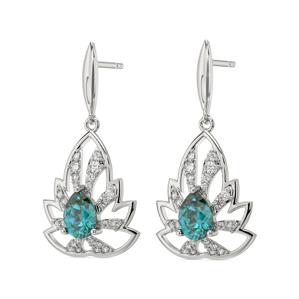 Serving Looks in Cerulean Diamond Earrings