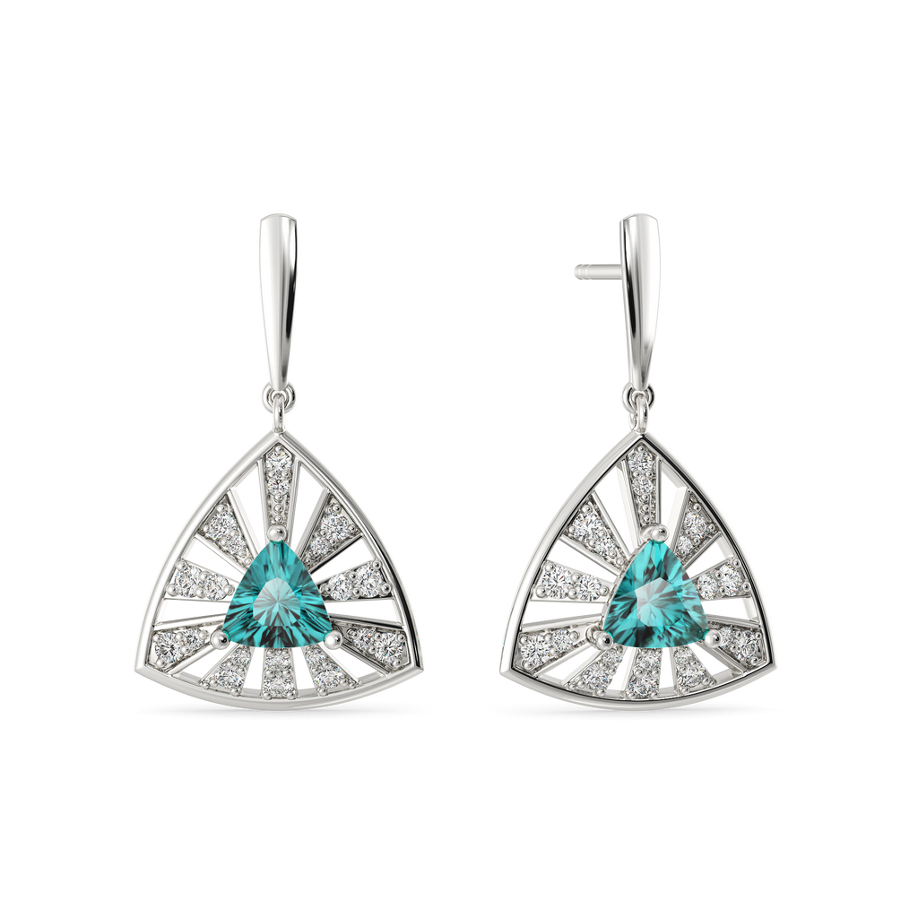 Cerulean Dreams Diamond Earrings