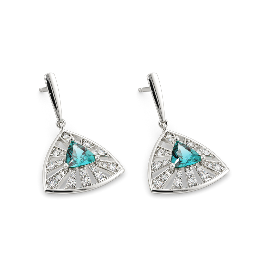 Cerulean Dreams Diamond Earrings