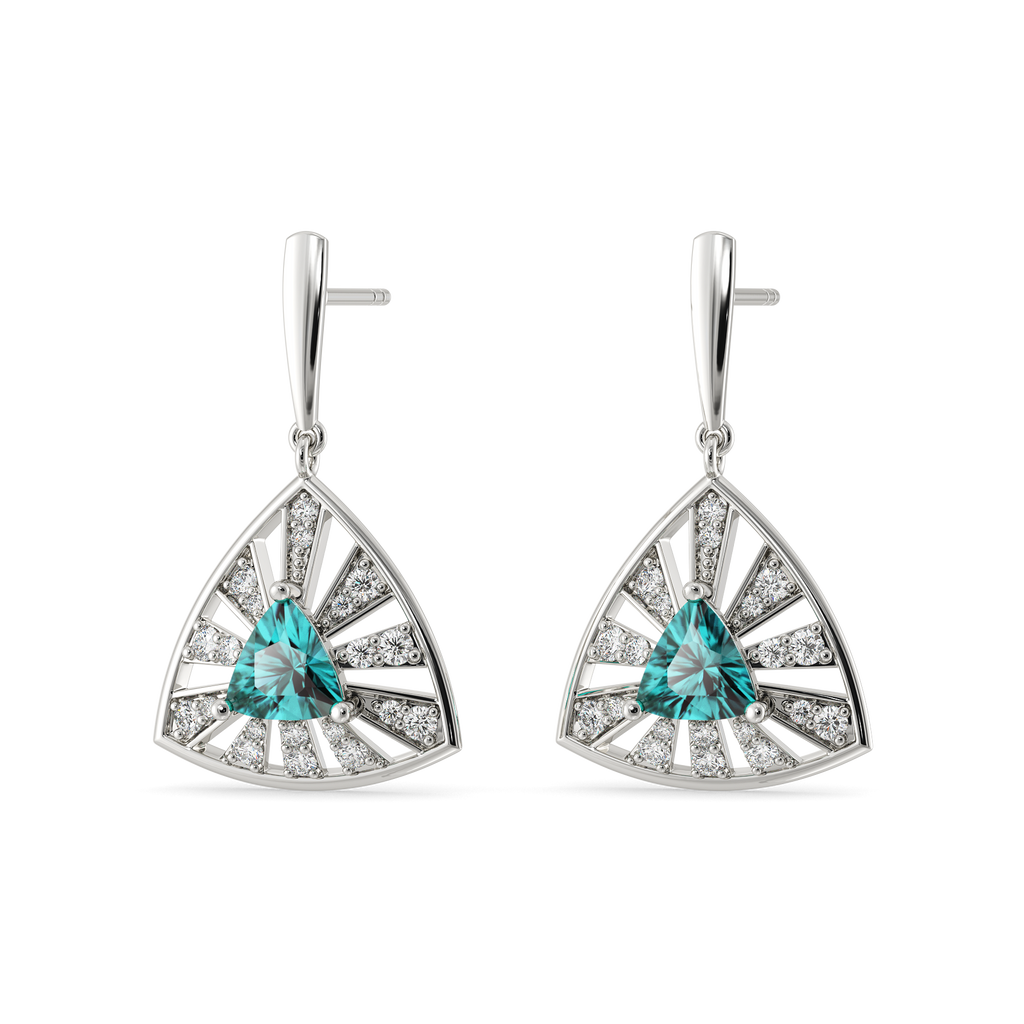 Cerulean Dreams Diamond Earrings