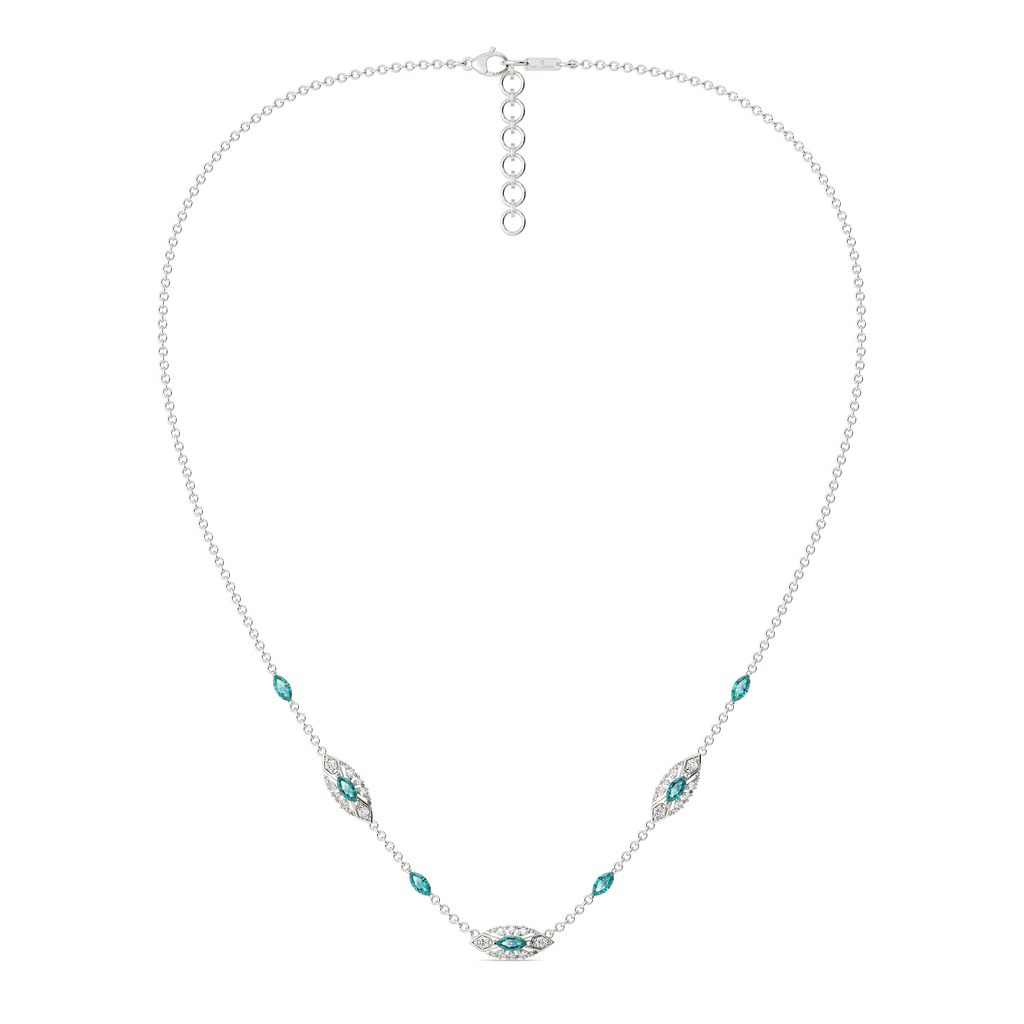 Walk in Cerulean Diamond Necklaces