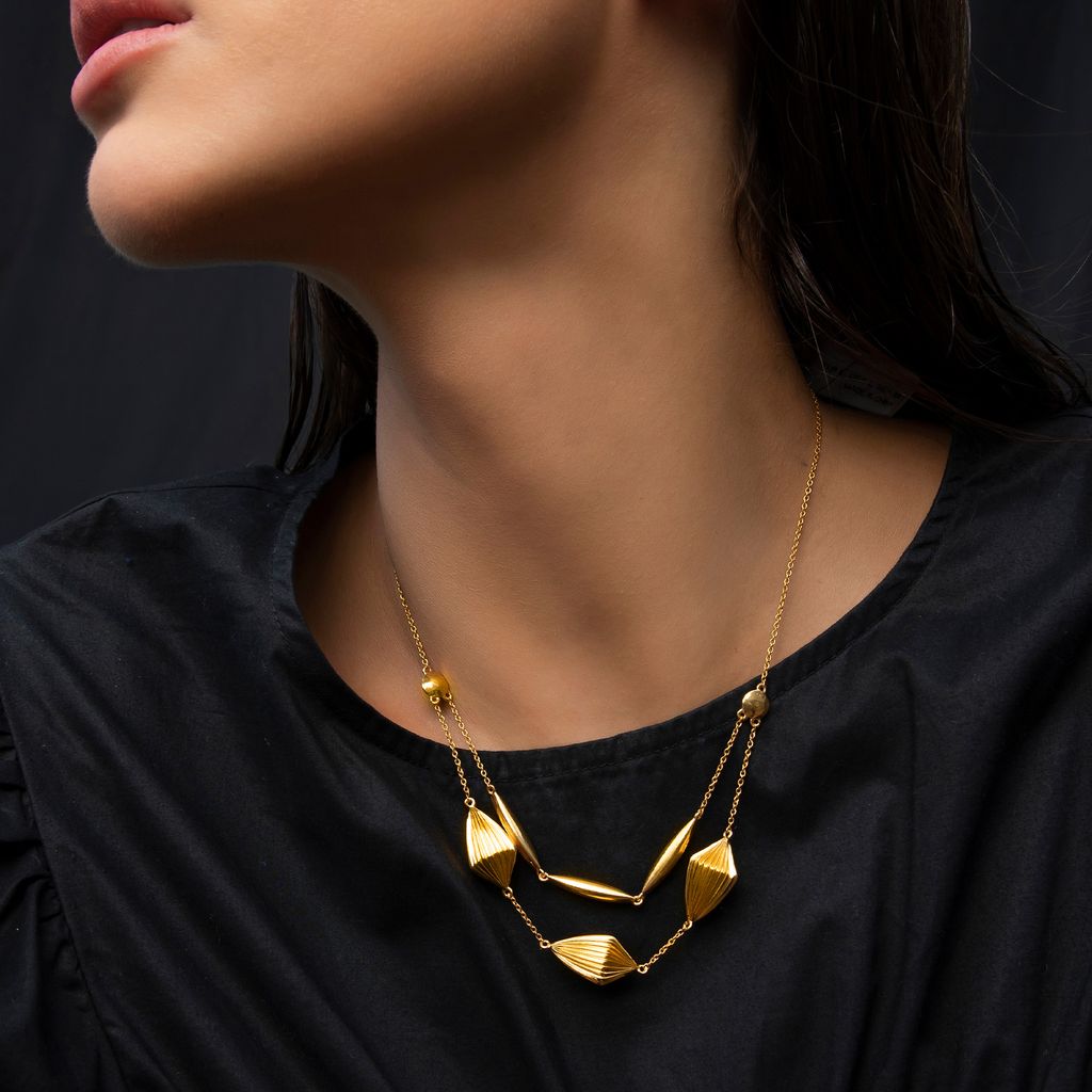 Lantern Language Gold Necklaces