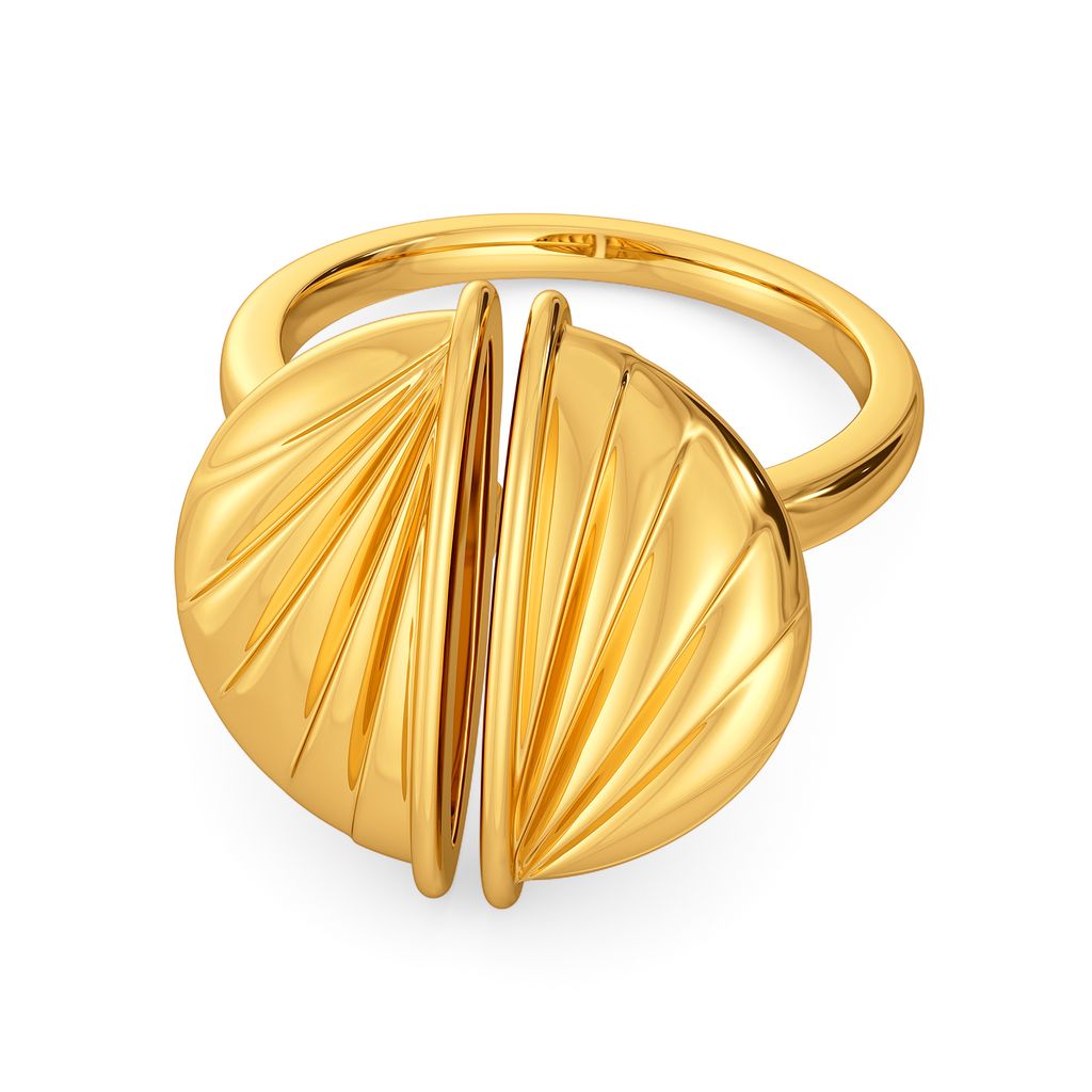 Pleats So Puffed Gold Rings alternate view 3