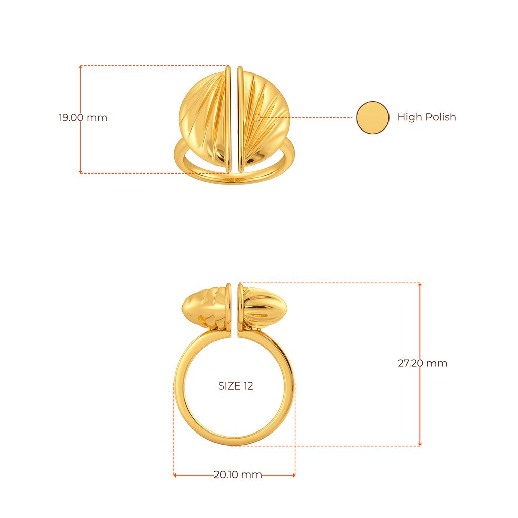 Pleats So Puffed Gold Rings image