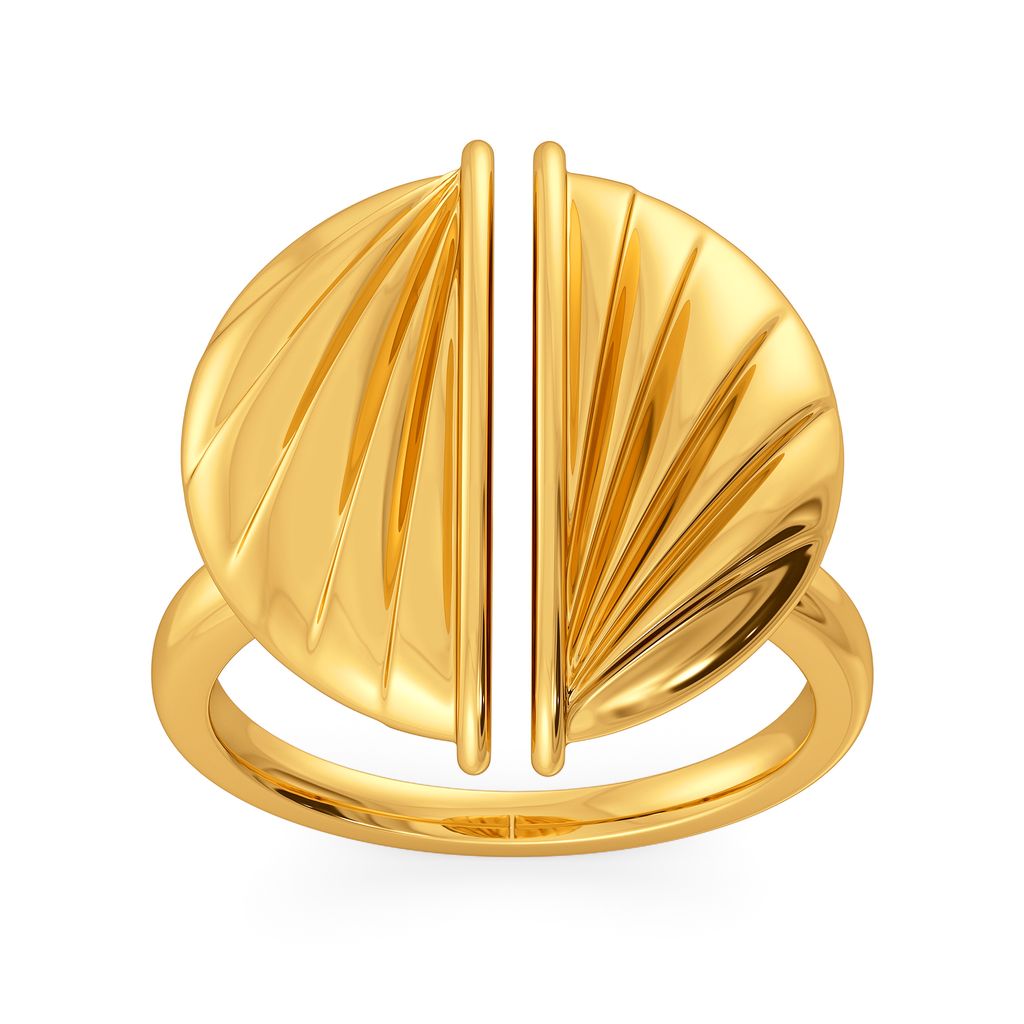 Pleats So Puffed Gold Rings alternate view 2