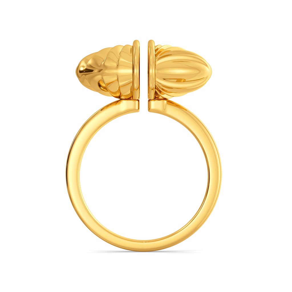 Pleats So Puffed Gold Rings image