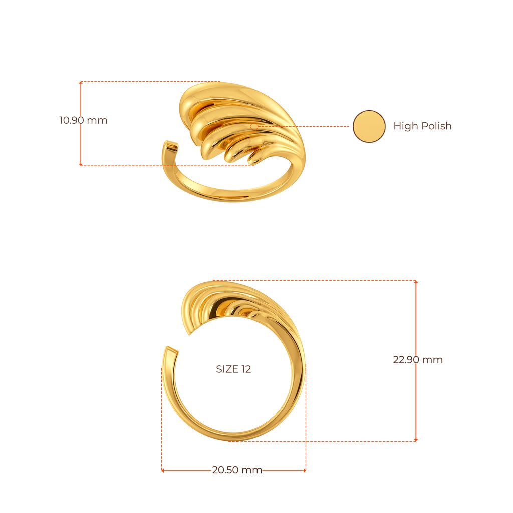 Wings of Puff Gold Rings image