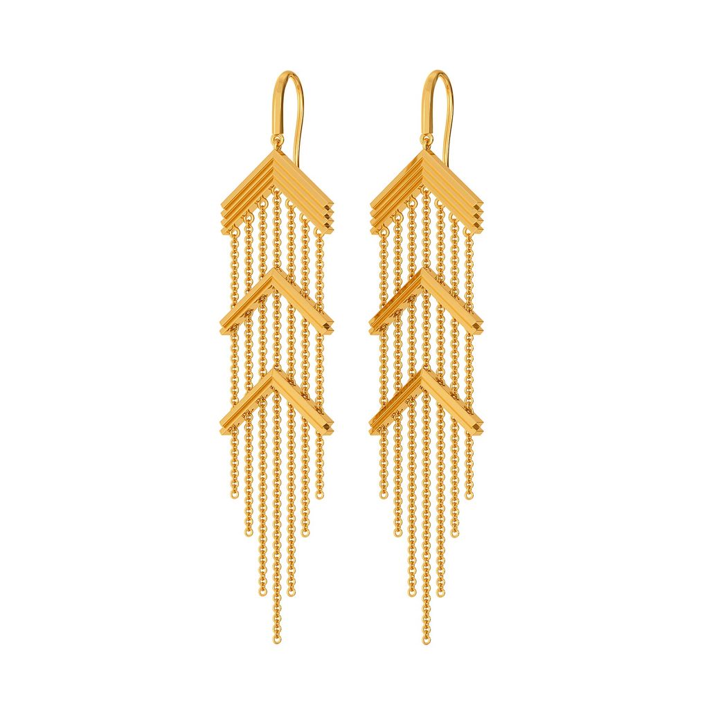 Fringe Fantastic Gold Earrings