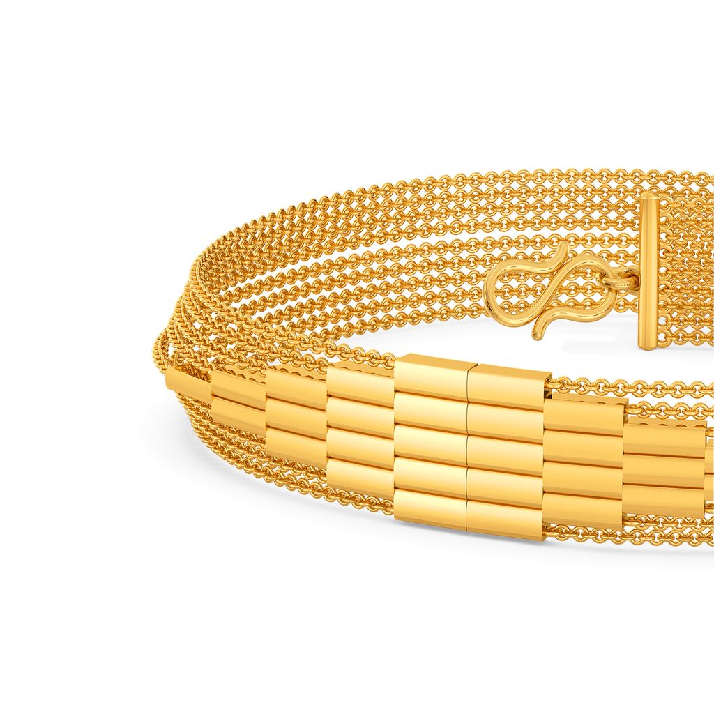 Slinky Fringy Gold Bracelets