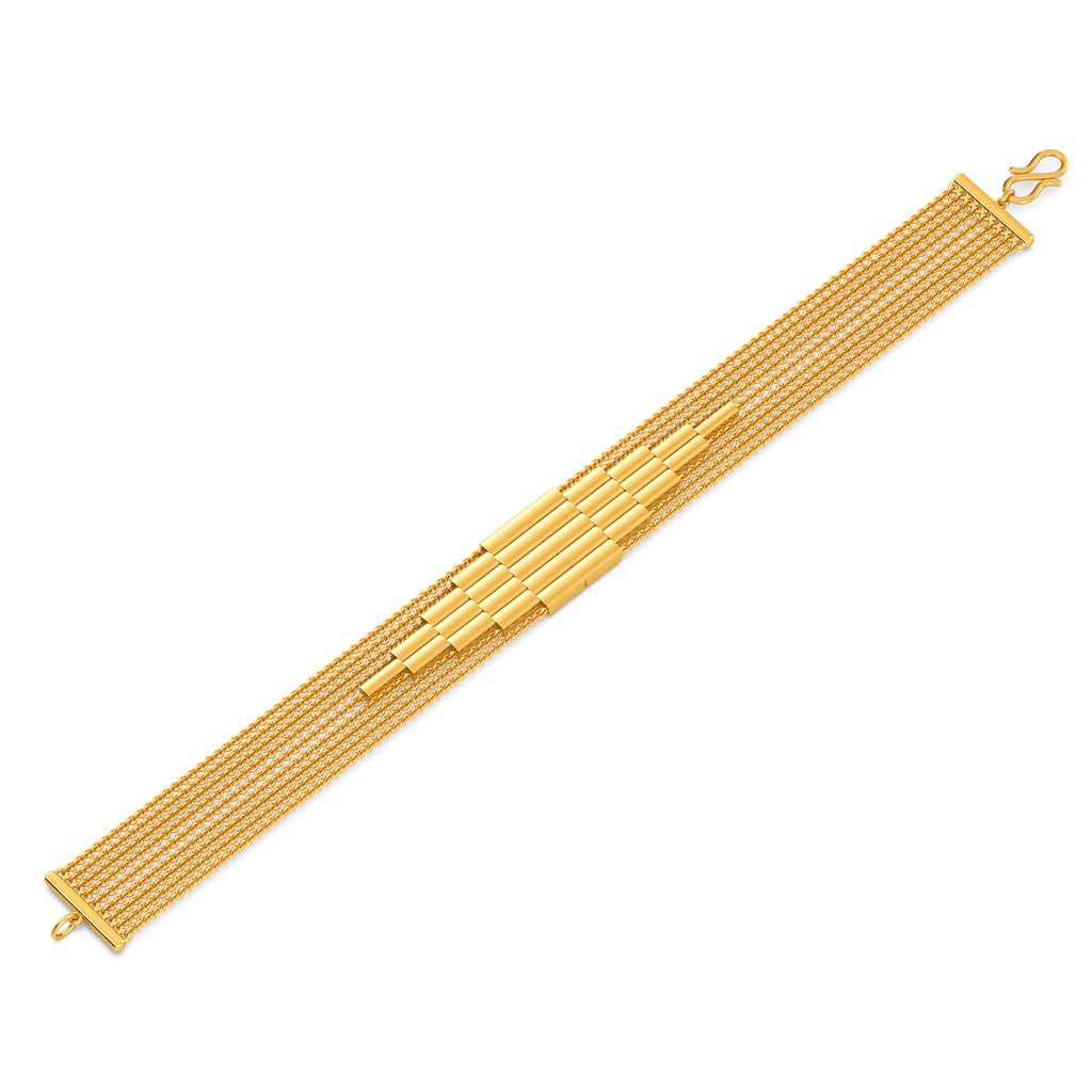 Slinky Fringy Gold Bracelets