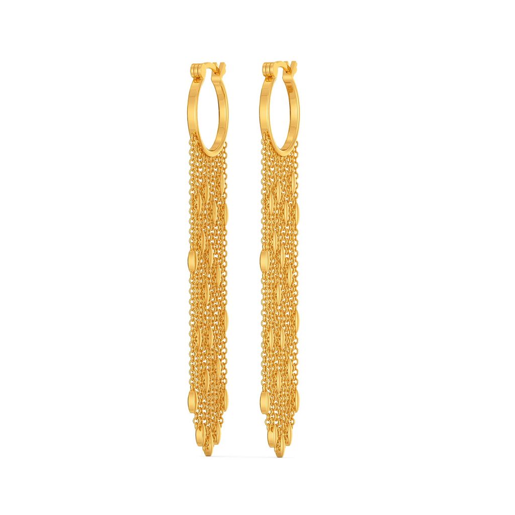 Fringe Fusion Gold Earrings