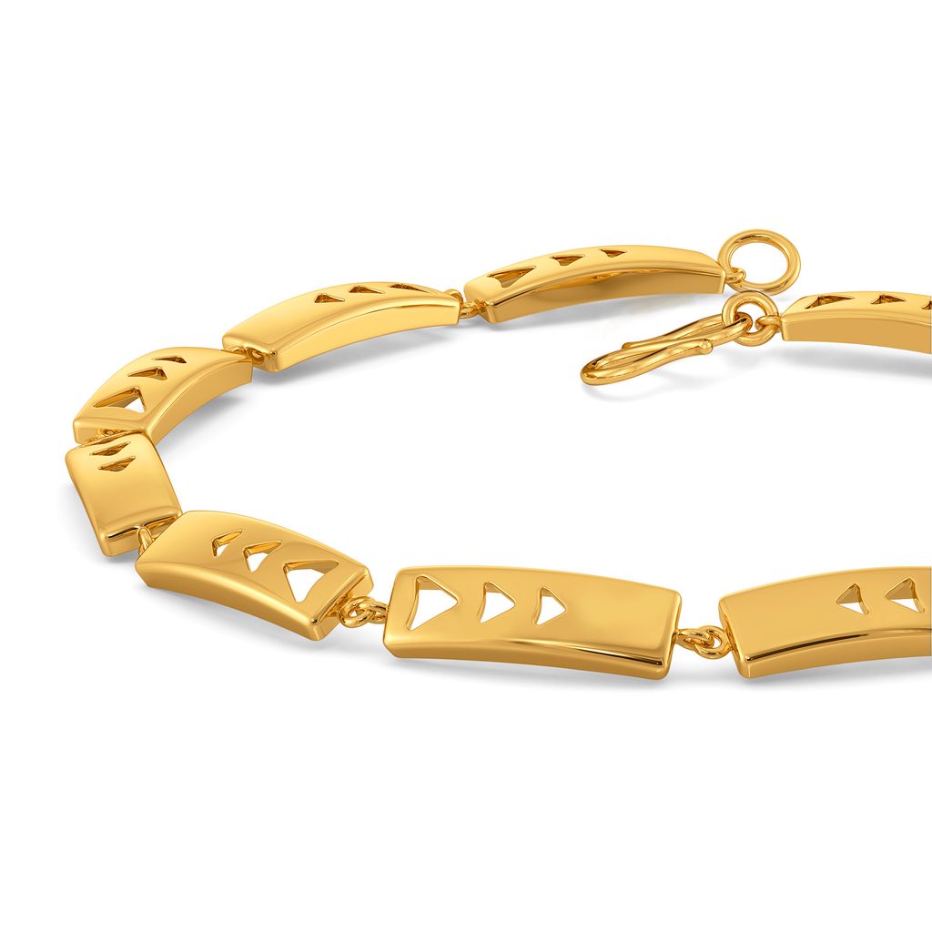 Eccentric Tracks Gold Bracelets