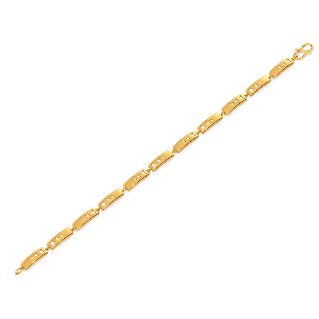 Eccentric Tracks Gold Bracelets