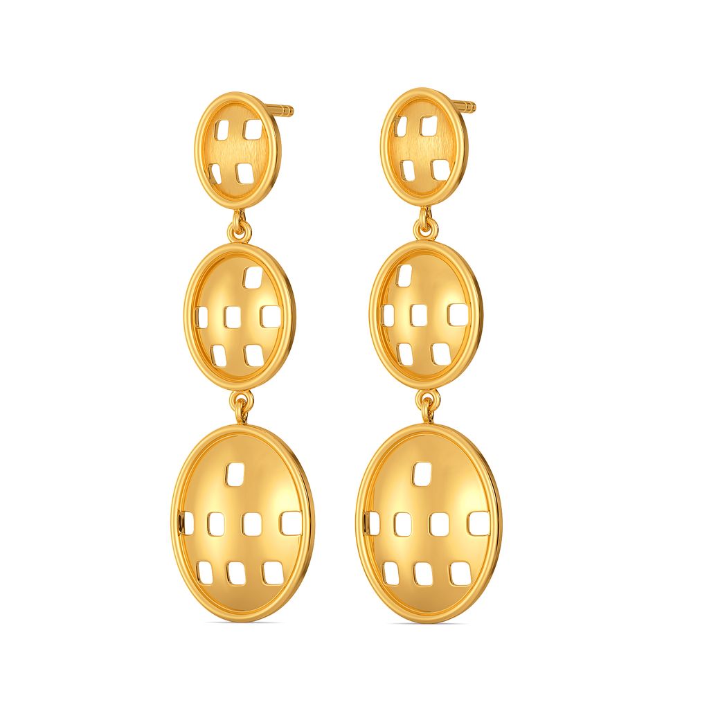 Daring Mutiny Gold Earrings