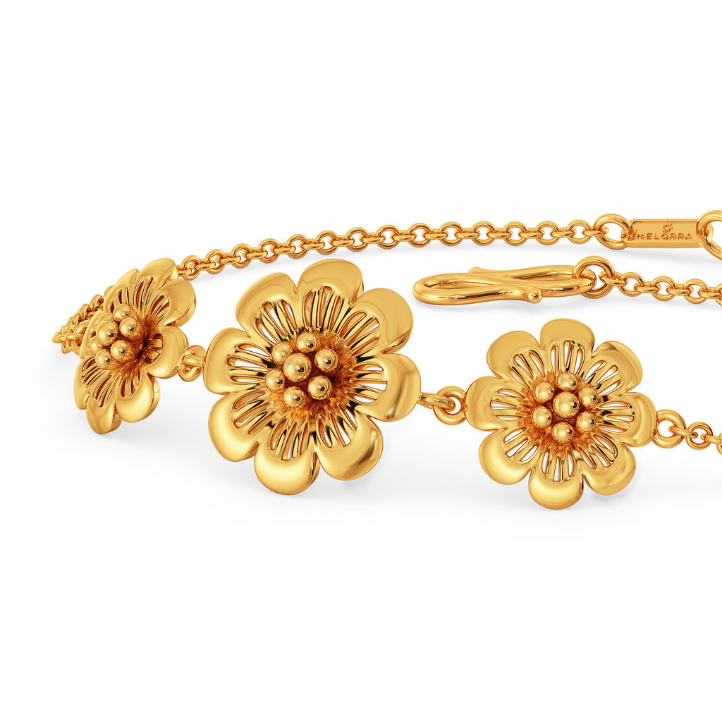 Style in Every Petal Gold Bracelets