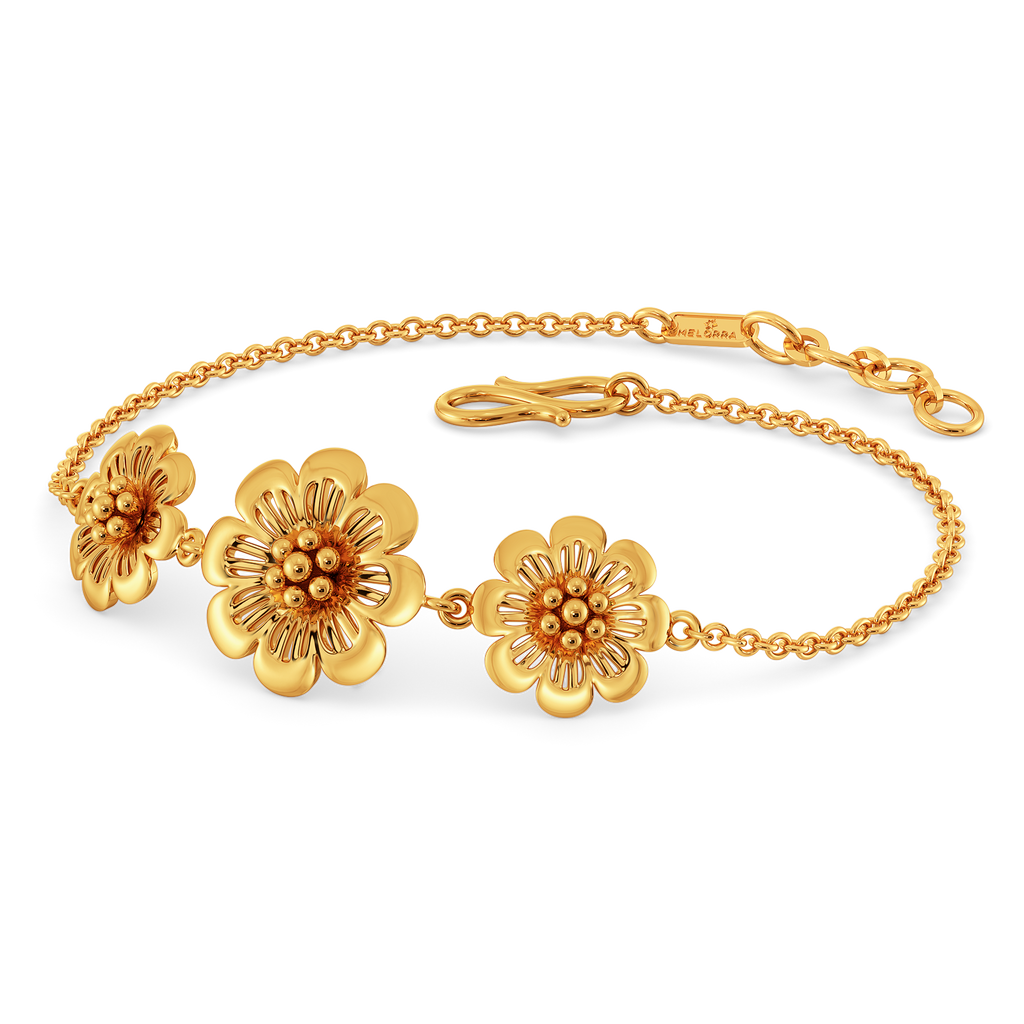 Style in Every Petal Gold Bracelets