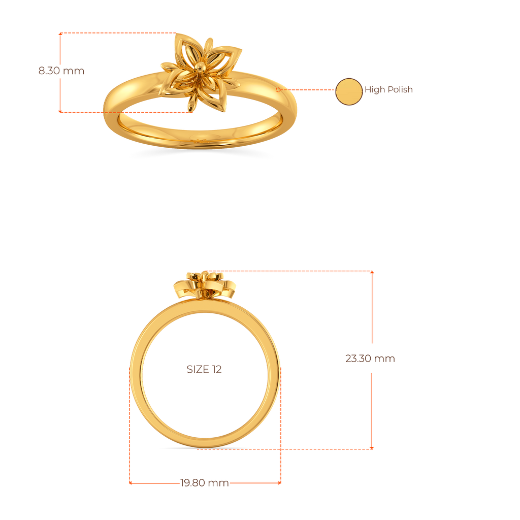 Style in Every Petal Gold Rings image