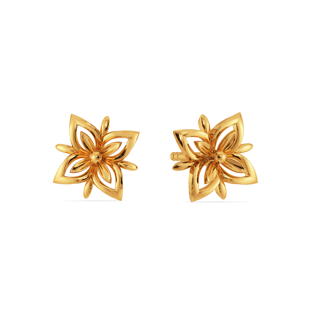 Style in Every Petal Gold Earrings