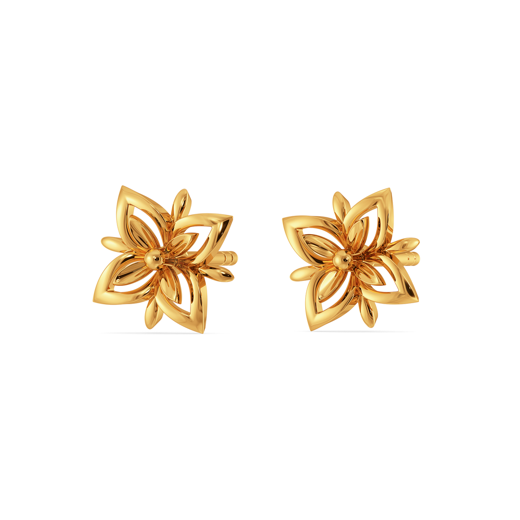 Style in Every Petal Gold Earrings