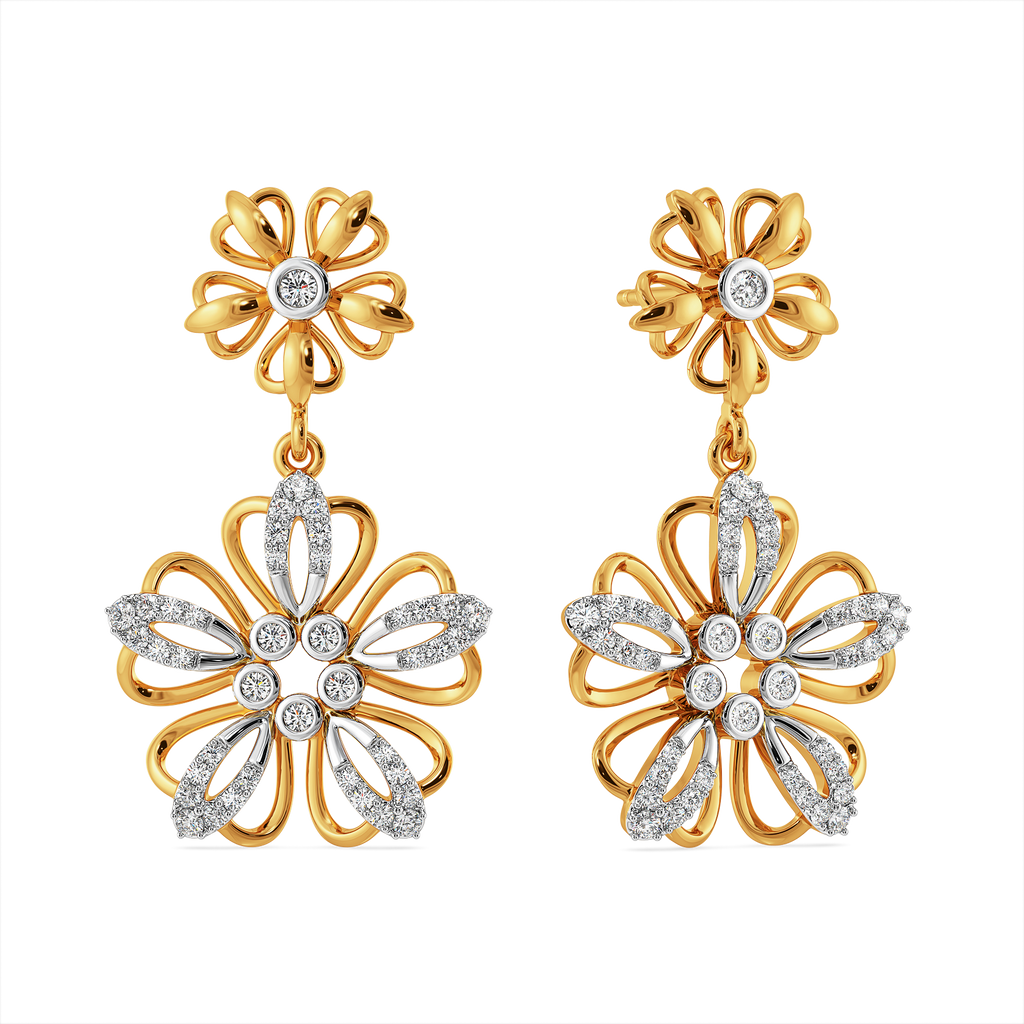 Feeling Floral and Fabulous Diamond Earrings
