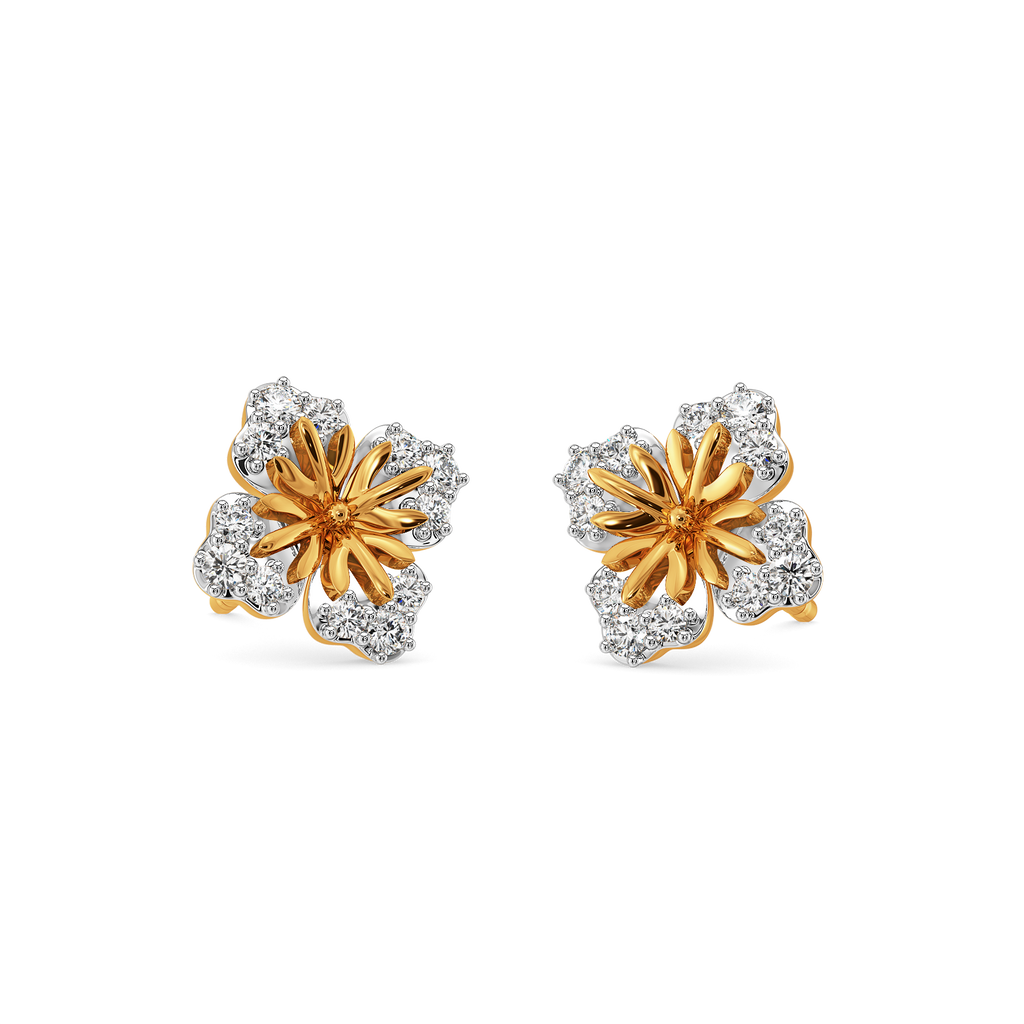 Feeling Floral and Fabulous Diamond Earrings